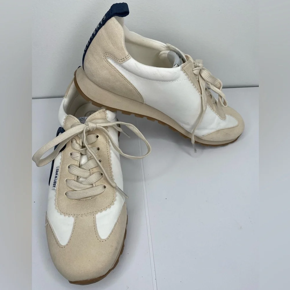 Sam & Libby Rowen Navy/White Sneakers. - Picture 2 of 9